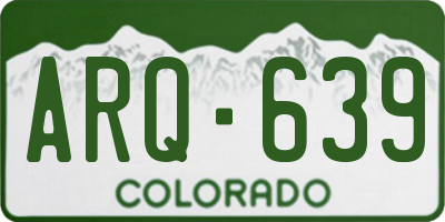 CO license plate ARQ639