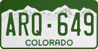 CO license plate ARQ649