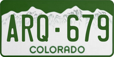 CO license plate ARQ679