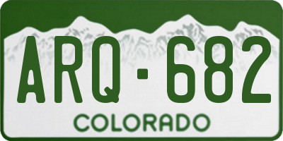 CO license plate ARQ682