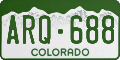 CO license plate ARQ688