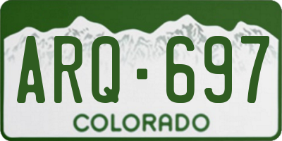 CO license plate ARQ697