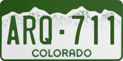 CO license plate ARQ711