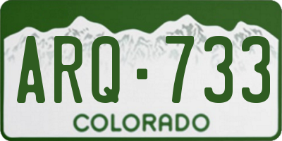 CO license plate ARQ733