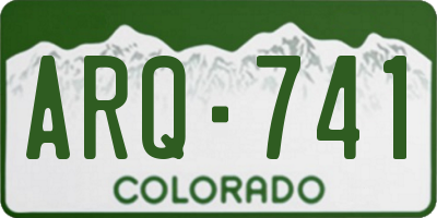 CO license plate ARQ741