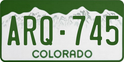 CO license plate ARQ745