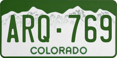 CO license plate ARQ769