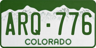 CO license plate ARQ776