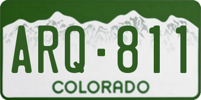 CO license plate ARQ811