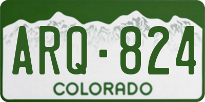 CO license plate ARQ824