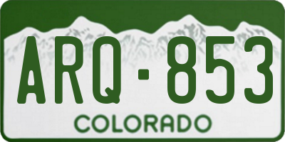 CO license plate ARQ853