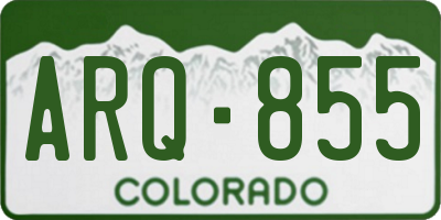 CO license plate ARQ855