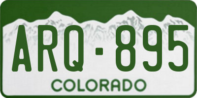 CO license plate ARQ895