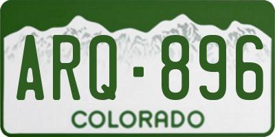 CO license plate ARQ896
