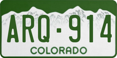 CO license plate ARQ914