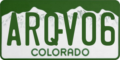 CO license plate ARQV06