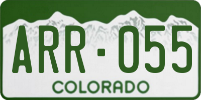 CO license plate ARR055
