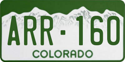 CO license plate ARR160