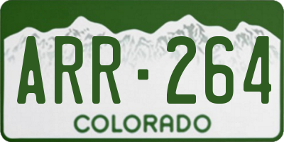 CO license plate ARR264