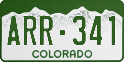CO license plate ARR341