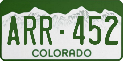 CO license plate ARR452
