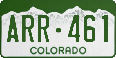 CO license plate ARR461