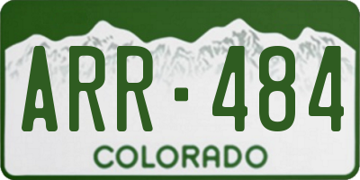 CO license plate ARR484