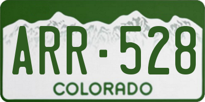 CO license plate ARR528