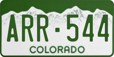 CO license plate ARR544