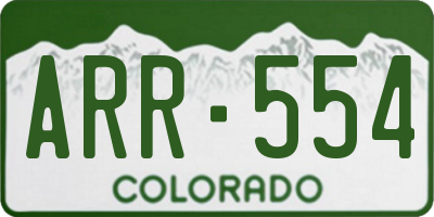 CO license plate ARR554