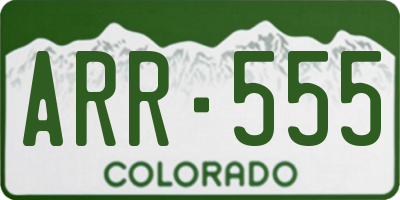 CO license plate ARR555