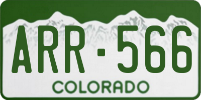 CO license plate ARR566