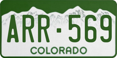 CO license plate ARR569