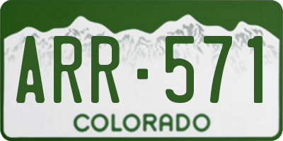 CO license plate ARR571