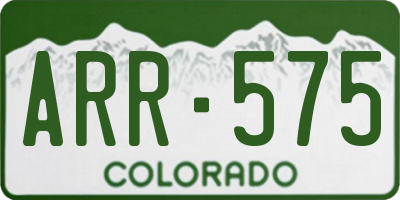 CO license plate ARR575