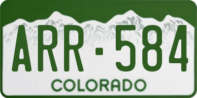 CO license plate ARR584