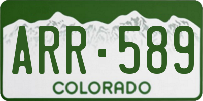 CO license plate ARR589