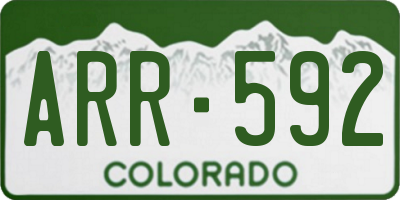 CO license plate ARR592