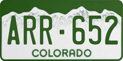 CO license plate ARR652