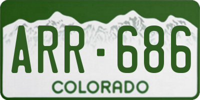 CO license plate ARR686