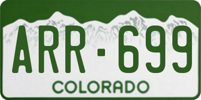 CO license plate ARR699