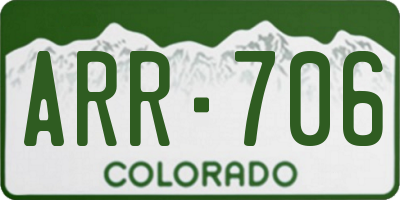 CO license plate ARR706