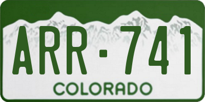 CO license plate ARR741