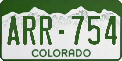 CO license plate ARR754