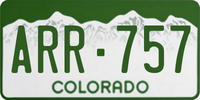 CO license plate ARR757