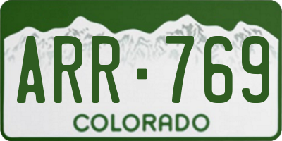 CO license plate ARR769