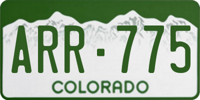CO license plate ARR775