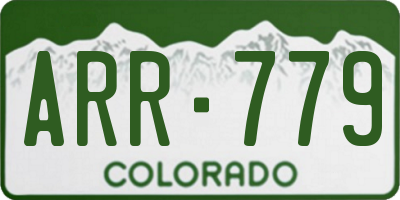 CO license plate ARR779