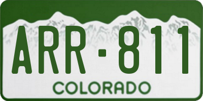 CO license plate ARR811