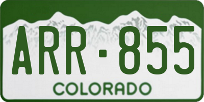 CO license plate ARR855